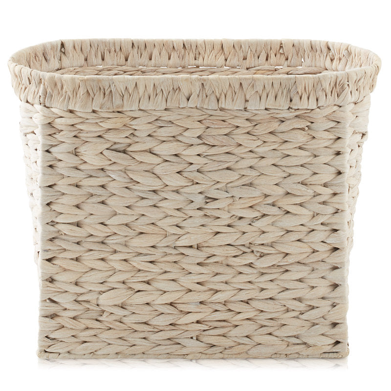 Magazine Holder Storage Basket with Handles - Whitewash - Bathroom Bin