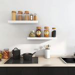 Wide Wood Floating Shelves Set for Bathroom, Kitchen, Bedroom, Wall Shelf Display Shelves