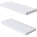 Wide Wood Floating Shelves Set for Bathroom, Kitchen, Bedroom, Wall Shelf Display Shelves