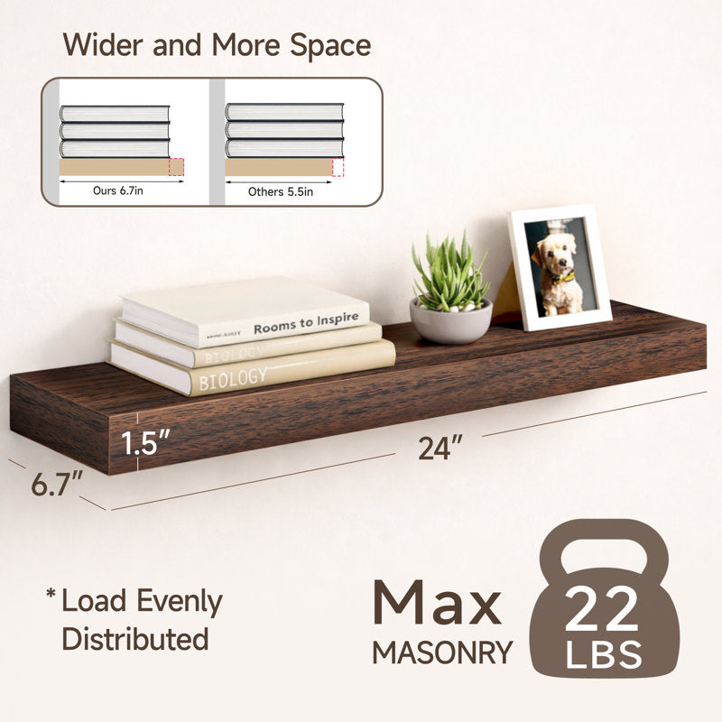2 Pieces Floating Shelves, Wall Shelf Display Shelves for Living
