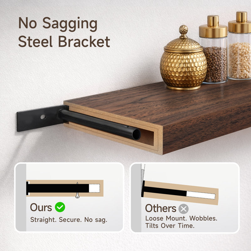 2 Pieces Floating Shelves, Wall Shelf Display Shelves for Living