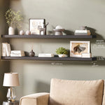 Miami 60" Floating Shelves, Long Wall Mounted Wood Shelves, 8" Depth