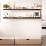Miami 60" Floating Shelves, Long Wall Mounted Wood Shelves, 8" Depth