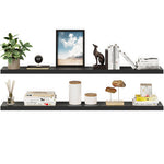 Miami 60" Floating Shelves, Long Wall Mounted Wood Shelves, 8" Depth