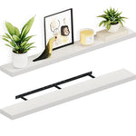 Miami 60" Floating Shelves, Long Wall Mounted Wood Shelves, 8" Depth