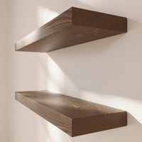 Solid Wood Floating Shelves, Wooden Shelves for Wall Storage