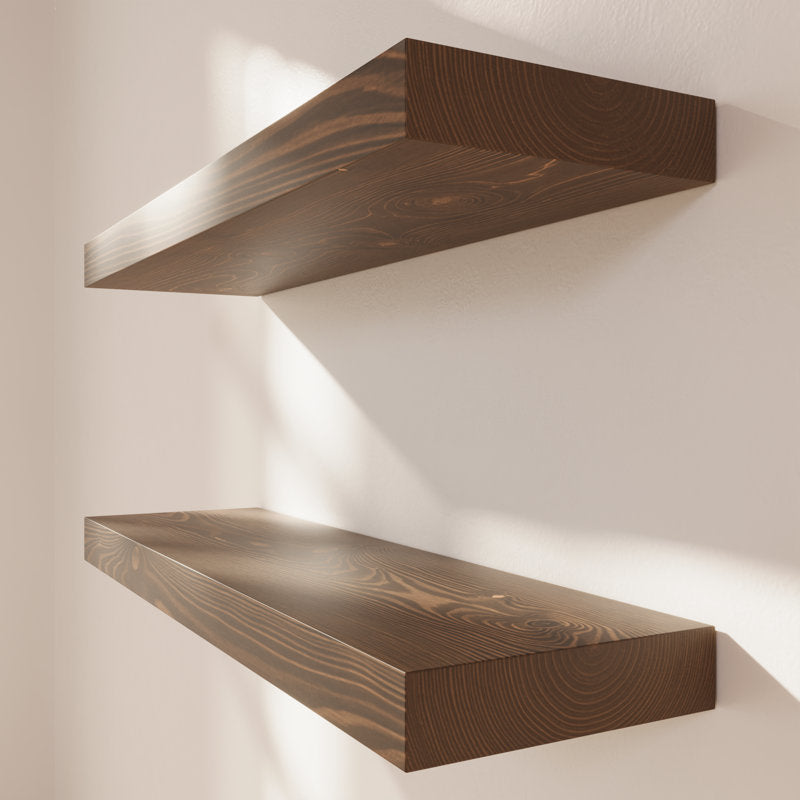 Solid Wood Floating Shelves, Wooden Shelves for Wall Storage