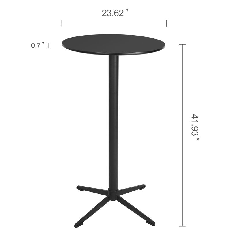 Round Metal Base Height-Adjustable Dining Table