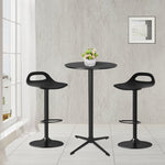 Round Metal Base Height-Adjustable Dining Table