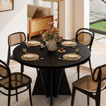 47.2" Round Pedestal Dining Table, Seats 4