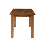 Rectangular Extendable Solid Reclaimed Pine Dining Table, Seats 4-6