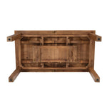Rectangular Extendable Solid Reclaimed Pine Dining Table, Seats 4-6
