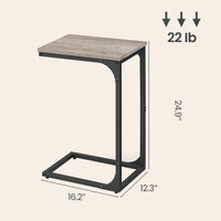 Faux Marble C-Shaped End Table Set (Set of 2)