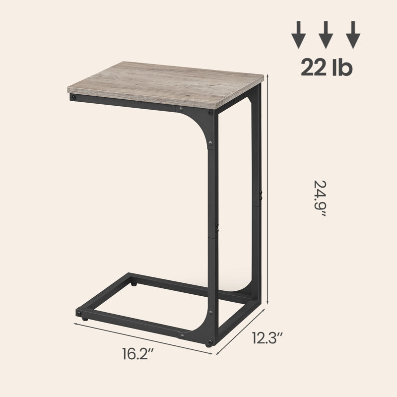 Faux Marble C-Shaped End Table Set (Set of 2)