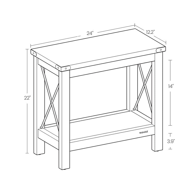2-Tier Farmhouse End Table