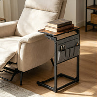 Adjustable Swivel C-Side Table with Height Control