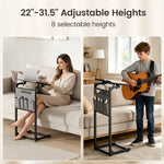 Adjustable Swivel C-Side Table with Height Control