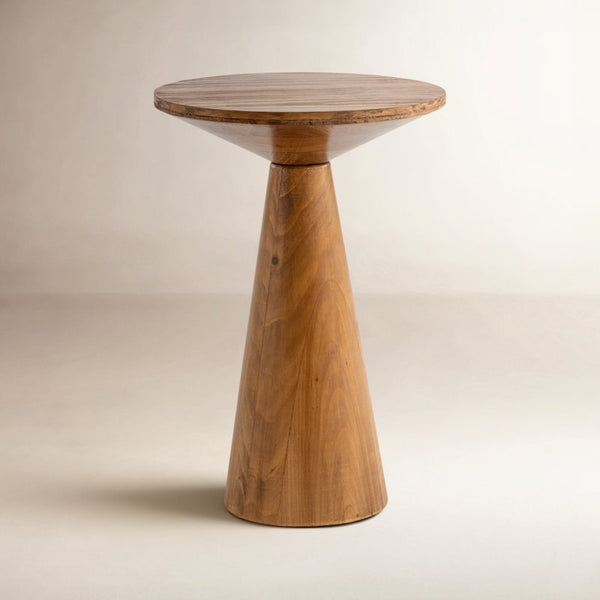 Bozovich Solid Wood Pedestal End Table