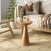 Bozovich Solid Wood Pedestal End Table