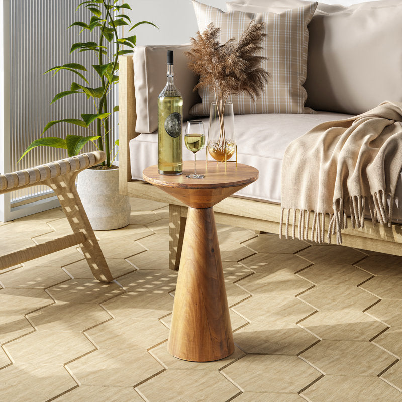 Bozovich Solid Wood Pedestal End Table