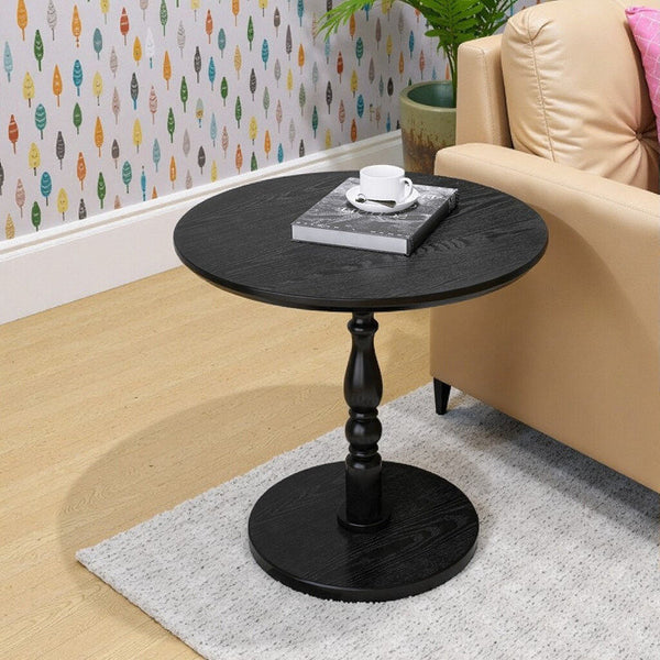 Round Side Table with Turned-Column Legs