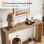 Breslow 55" Wide Rectangular Console Table in Black Grain