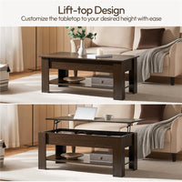 Ajeem Rectangular Lift-Top Coffee Table with Storage