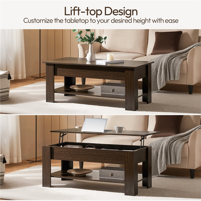 Ajeem Rectangular Lift-Top Coffee Table with Storage