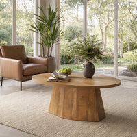 47" Oval Farmhouse Coffee Table