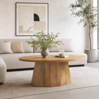 47" Oval Farmhouse Coffee Table
