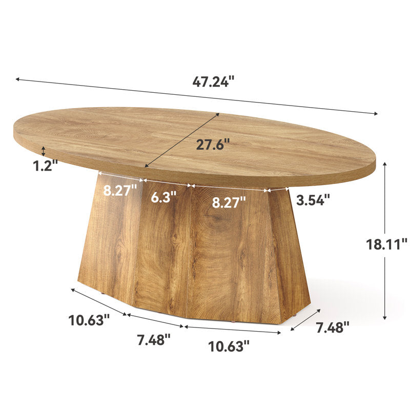 47" Oval Farmhouse Coffee Table