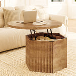 31.5" Lift-Top Round Coffee Table with Drum Base