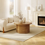 31.5" Lift-Top Round Coffee Table with Drum Base