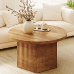 31.5" Lift-Top Round Coffee Table with Drum Base