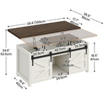 Jaquavion 4-in-1 Convertible Farmhouse Lift-Top Coffee Table