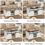 Jaquavion 4-in-1 Convertible Farmhouse Lift-Top Coffee Table