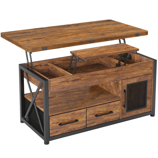 Soukaina Lift-Top Coffee Table with LED Lighting