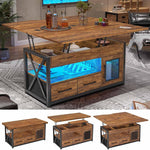 Soukaina Lift-Top Coffee Table with LED Lighting