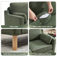 59.8" W Modern Boucle Upholstered Loveseat