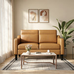 Lambertville Modern Loveseat with Side Table & Charging Station