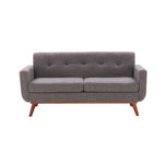 Carmencita 65" Linen Upholstered Square Arm Loveseat