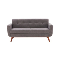 Carmencita 65" Linen Upholstered Square Arm Loveseat