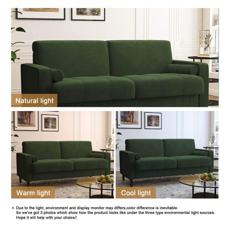 Carmelinda 62.6'' Corduroy Loveseat