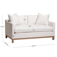 Upholstered Standard Loveseat with Deep Seat Cushions