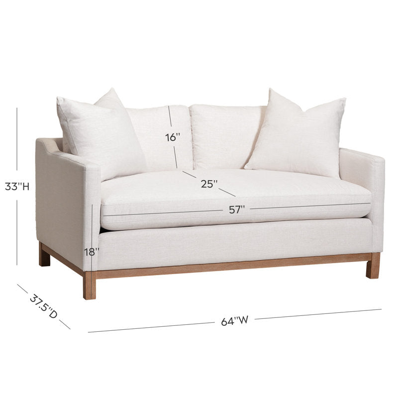 Upholstered Standard Loveseat with Deep Seat Cushions