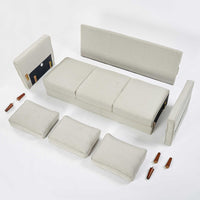 Hana 78" Square Arm Sofa