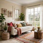 Cattaleya 78" Mid-Century Modern Linen Upholstered Square Arm Sofa