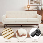 Cattaleya 78" Mid-Century Modern Linen Upholstered Square Arm Sofa