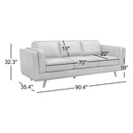 Freiro 90.4'' Leather Sofa