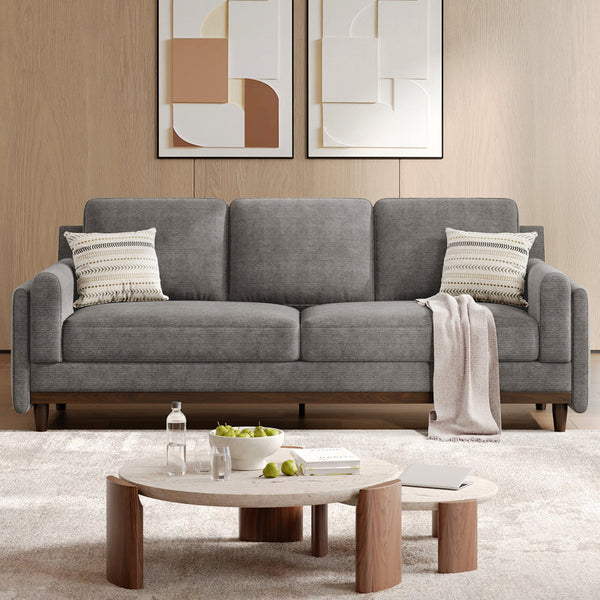 87'' Waterproof Chenille 3-Seater Upholstered Sofa